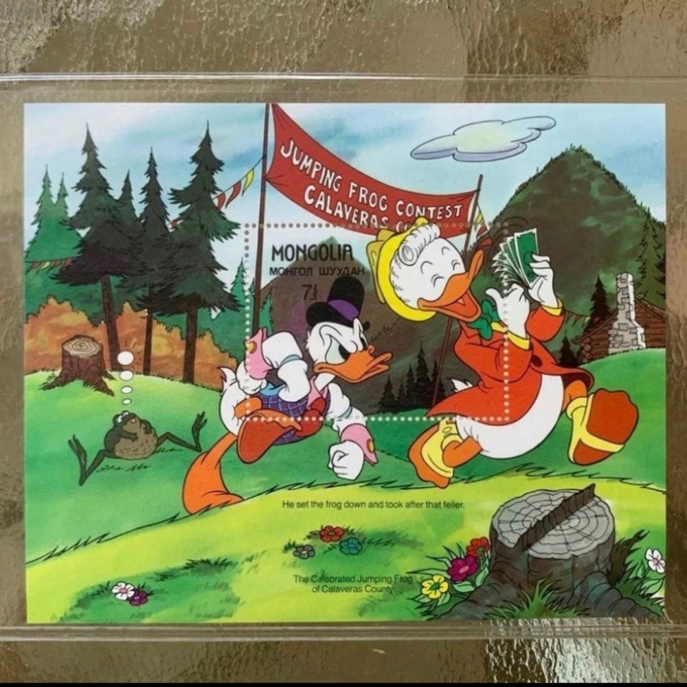 DISNEY The Celebrated Frog of Calavaras County - Donald Duck Stamp